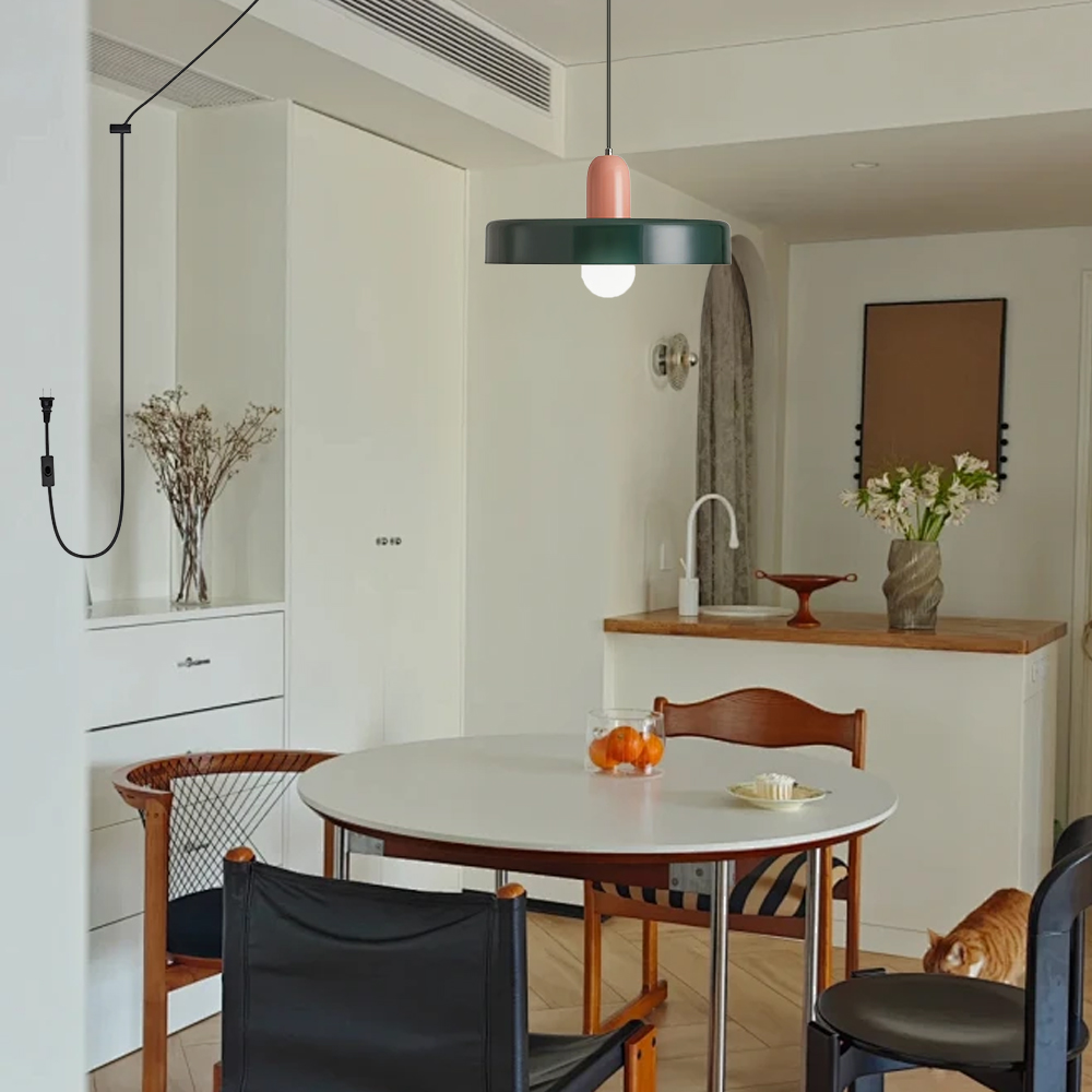 Modern Colorful Macaron Art Kitchen Plug-in Pendant Light