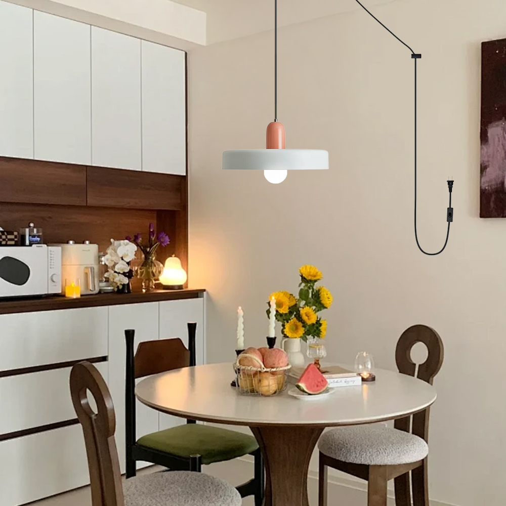 Modern Colorful Macaron Art Kitchen Plug-in Pendant Light