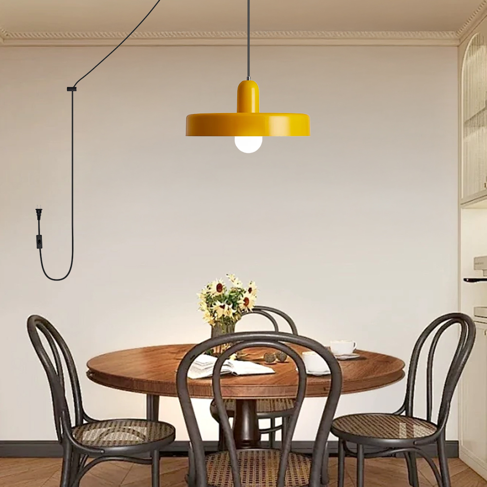 Modern Colorful Macaron Art Kitchen Plug-in Pendant Light