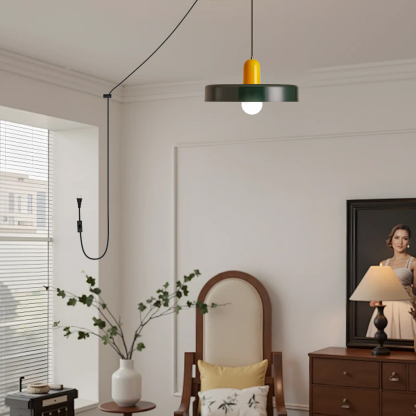 Modern Colorful Macaron Art Kitchen Plug-in Pendant Light