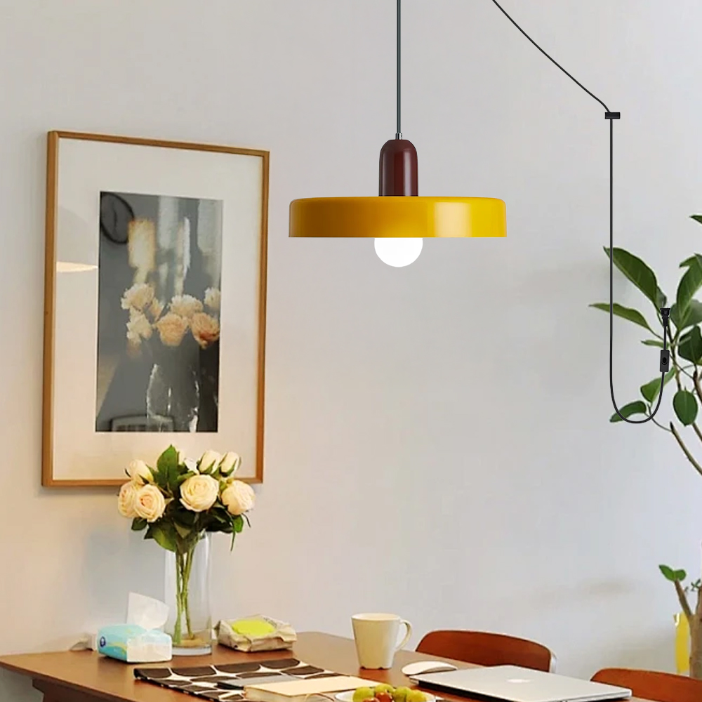 Modern Colorful Macaron Art Kitchen Plug-in Pendant Light