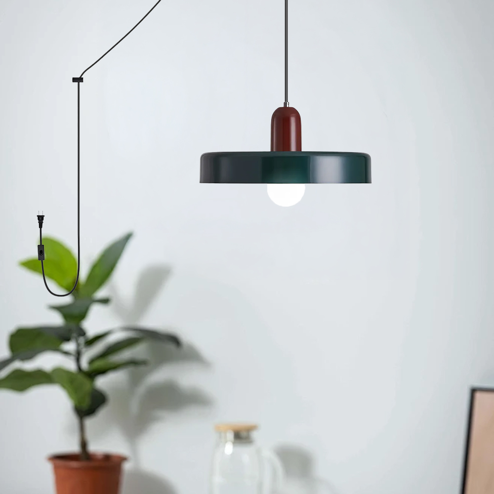 Modern Colorful Macaron Art Kitchen Plug-in Pendant Light