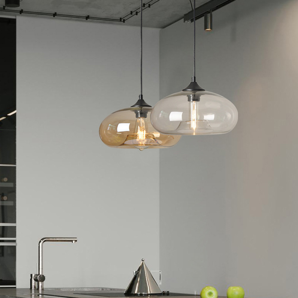 Modern Creative Colored Glass Dining Room Pendant Lights