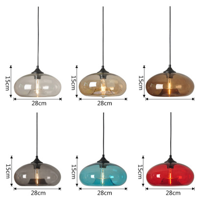 Modern Creative Colored Glass Dining Room Pendant Lights
