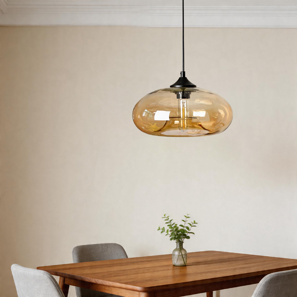 Modern Creative Colored Glass Dining Room Pendant Lights