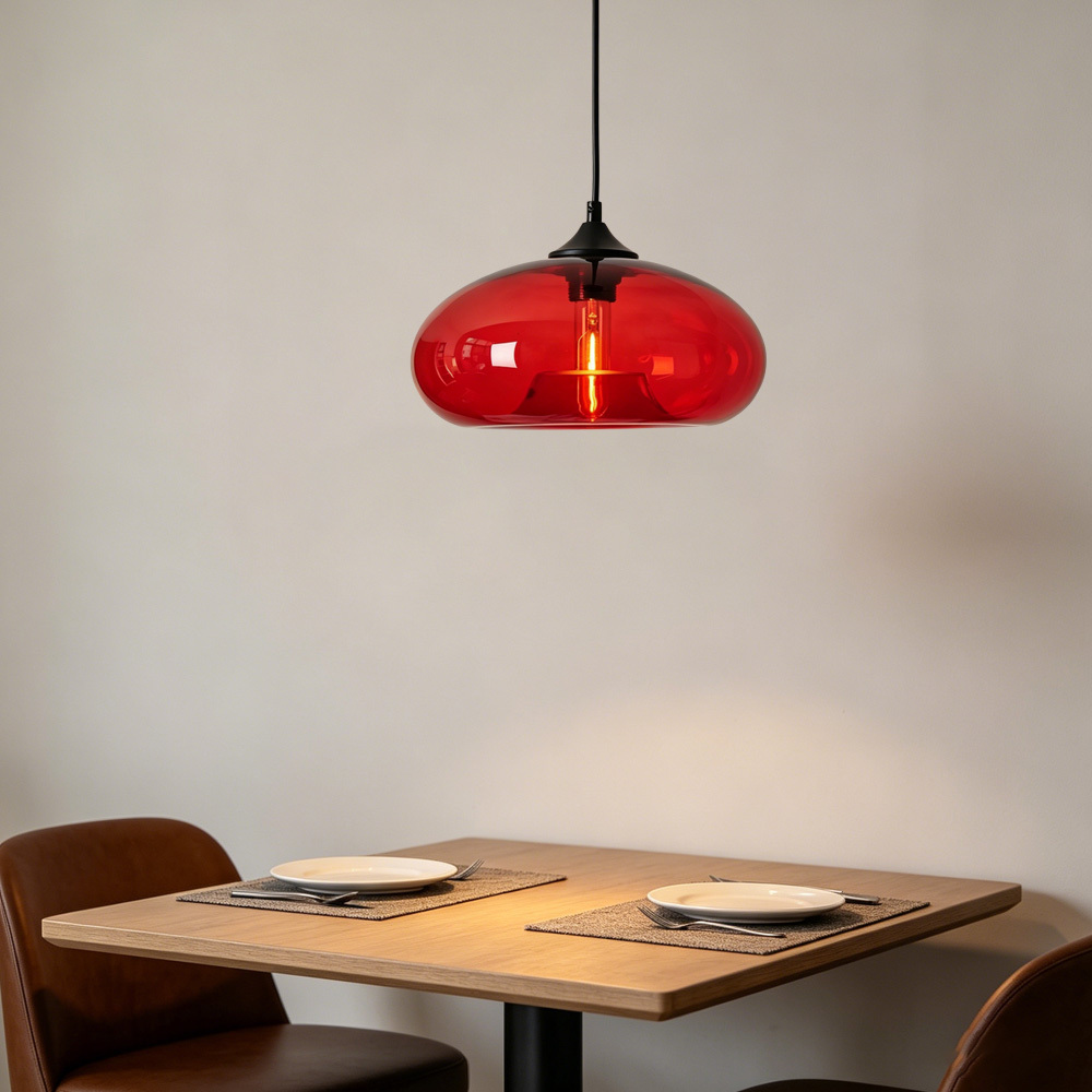 Modern Creative Colored Glass Dining Room Pendant Lights