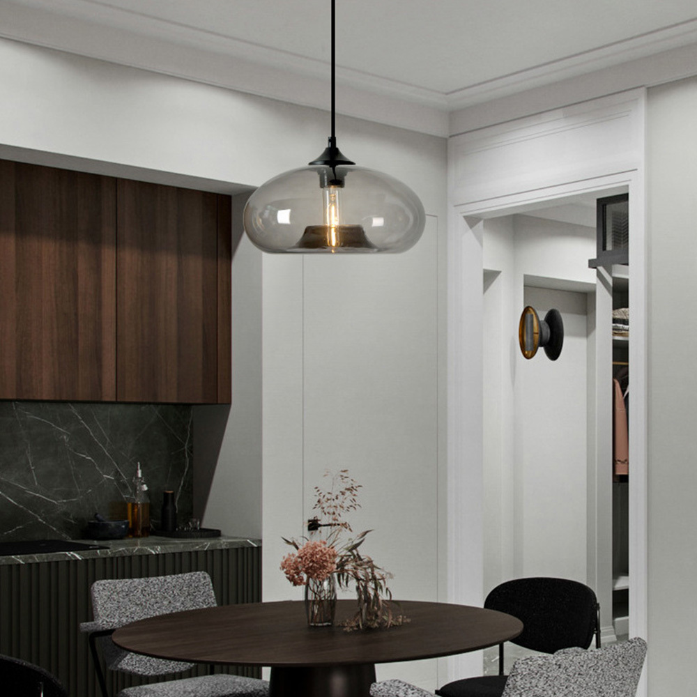 Modern Creative Colored Glass Dining Room Pendant Lights