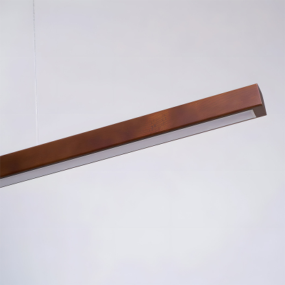 Modern Dimmable Wooden LED Linear Pendant Light 