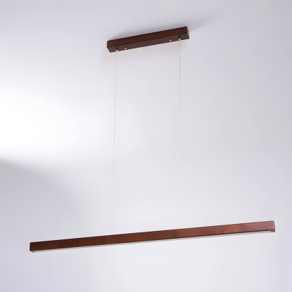Modern Dimmable Wooden LED Linear Pendant Light 