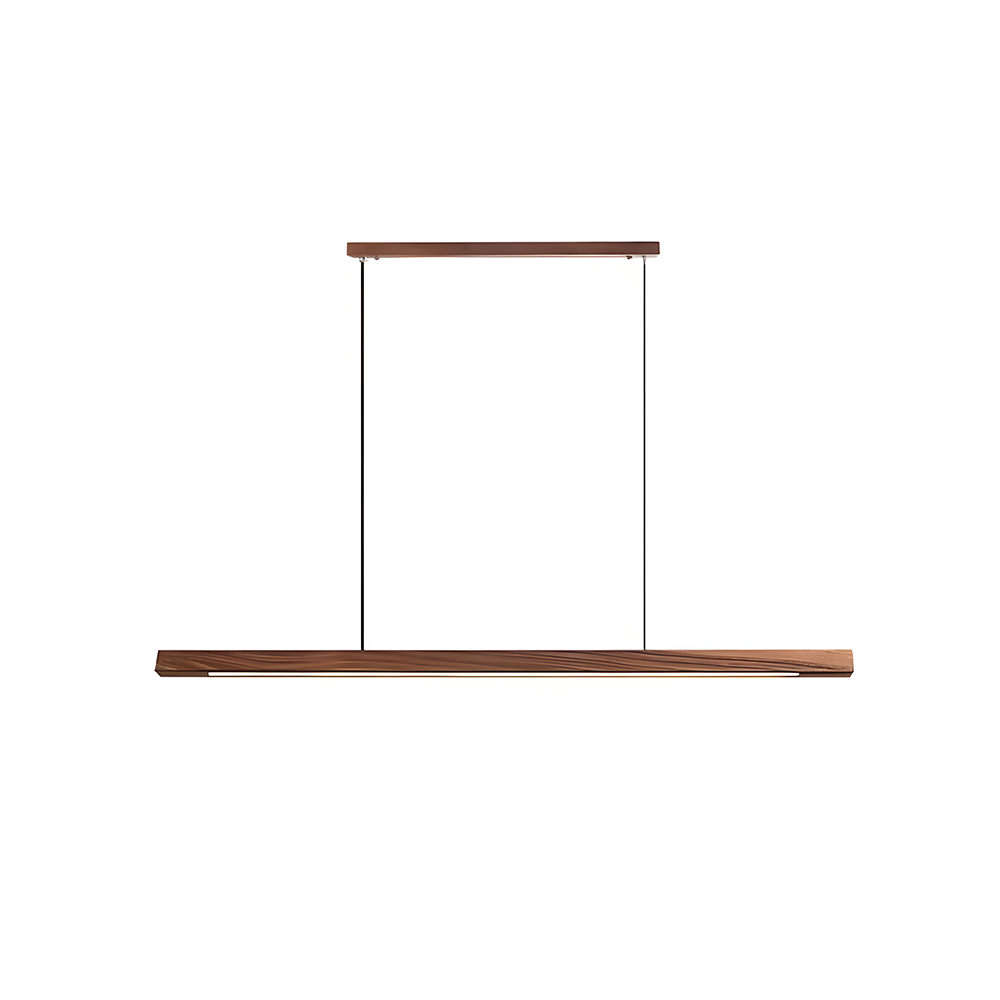 Modern Dimmable Wooden LED Linear Pendant Light 