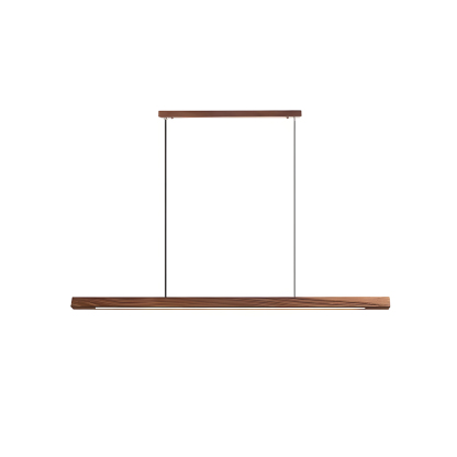 Modern Dimmable Wooden LED Linear Pendant Light 