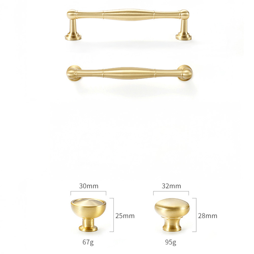 Modern Gold Solid Brass Cabinet Knobs And Drawer Pulls