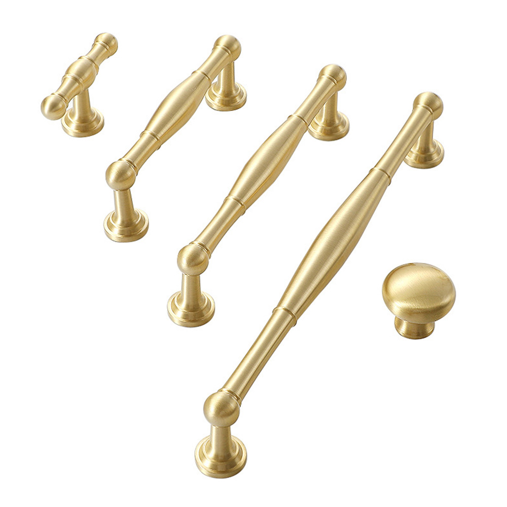 Modern Gold Solid Brass Cabinet Knobs And Drawer Pulls