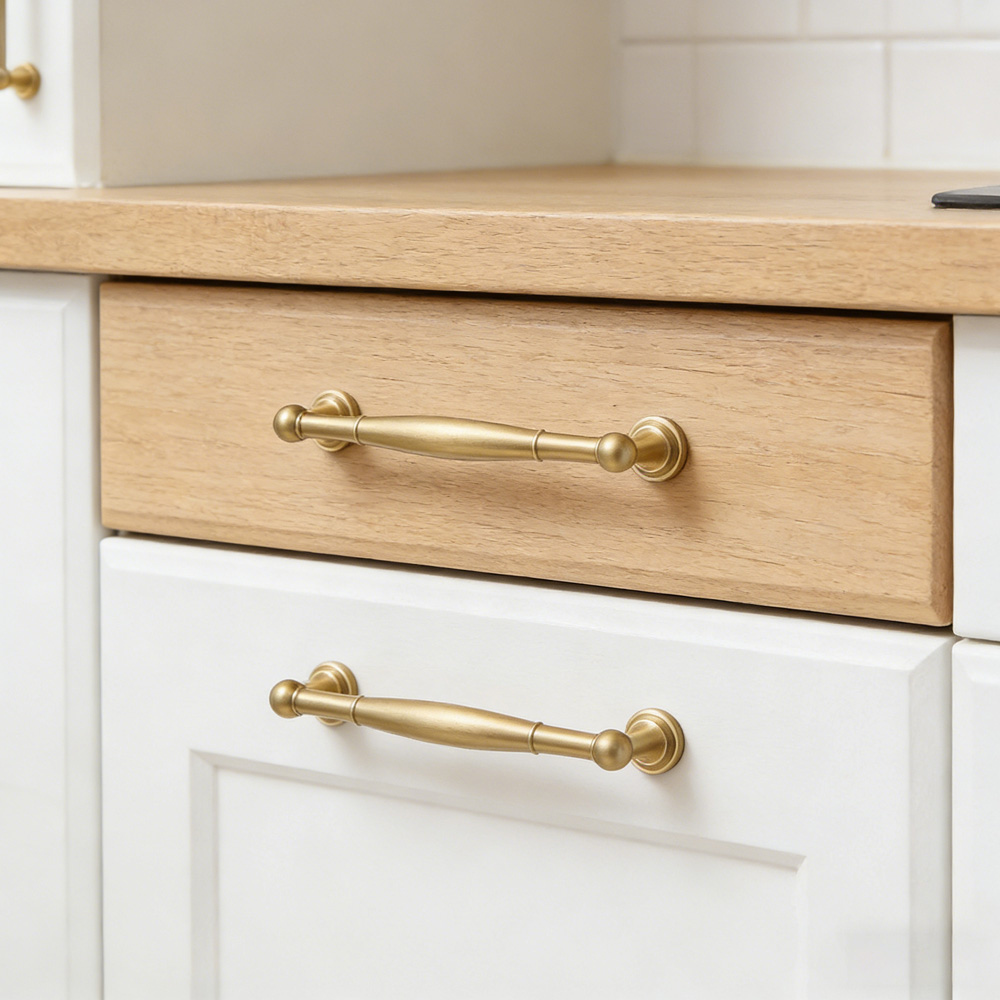 Modern Gold Solid Brass Cabinet Knobs And Drawer Pulls