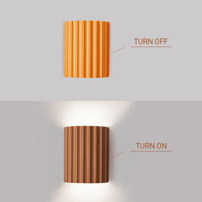 Modern Half-Circle Resin Wall Sconce For Living Room