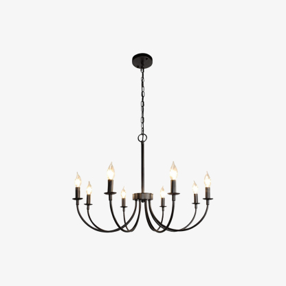 Modern Industrial Black Iron Chandelier Ceiling Lamp