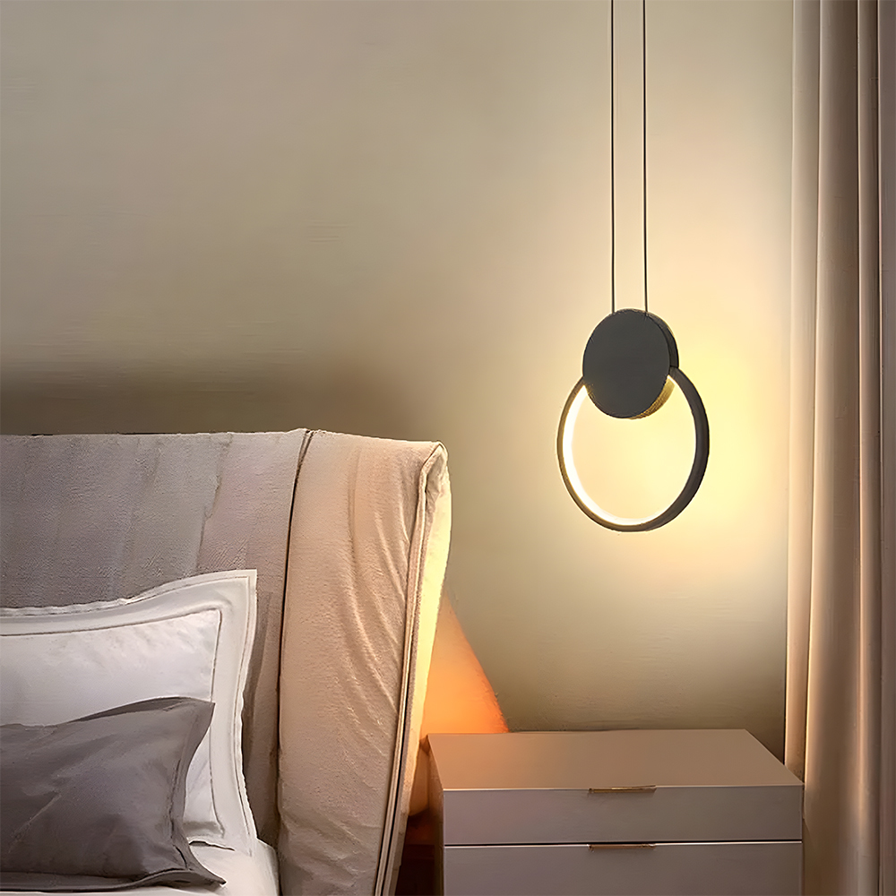 Modern Industrial Black Iron LED Hanging Light 