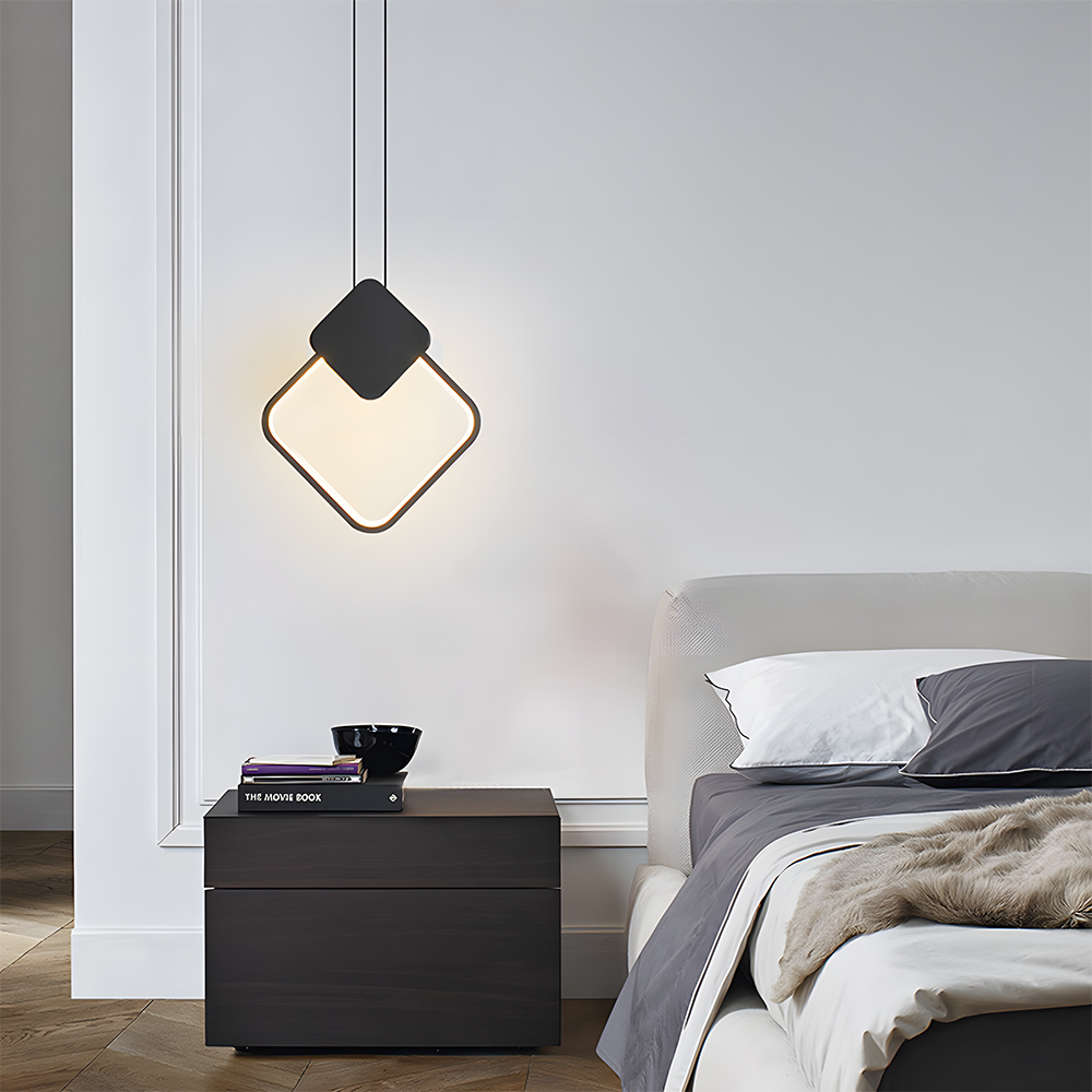 Modern Industrial Black Iron LED Hanging Light 