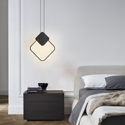 Modern Industrial Black Iron LED Hanging Light 