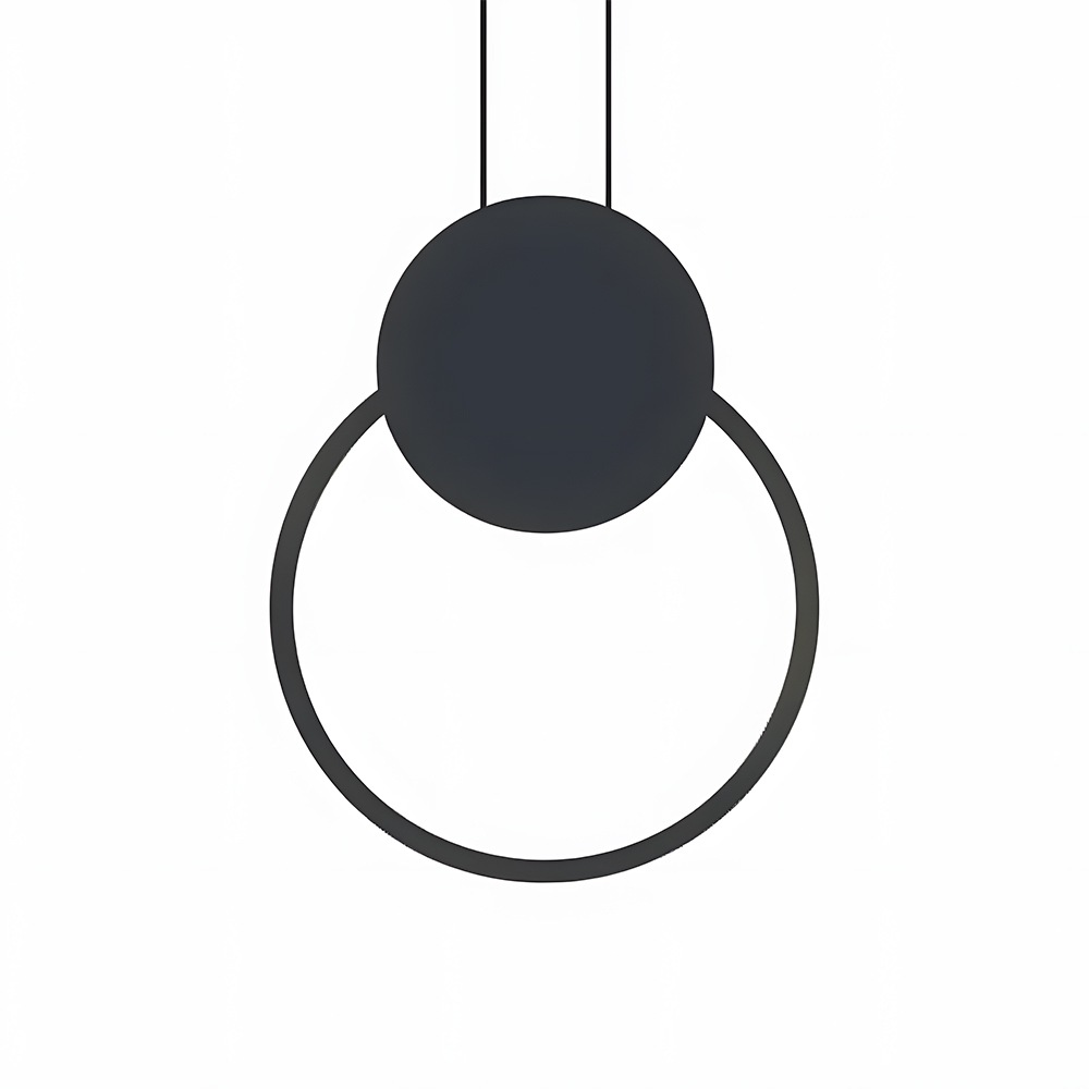 Modern Industrial Black Iron LED Hanging Light 