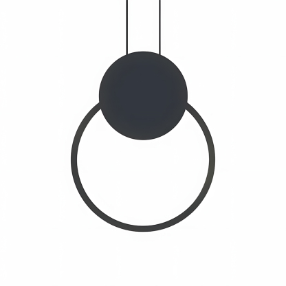 Modern Industrial Black Iron LED Hanging Light 