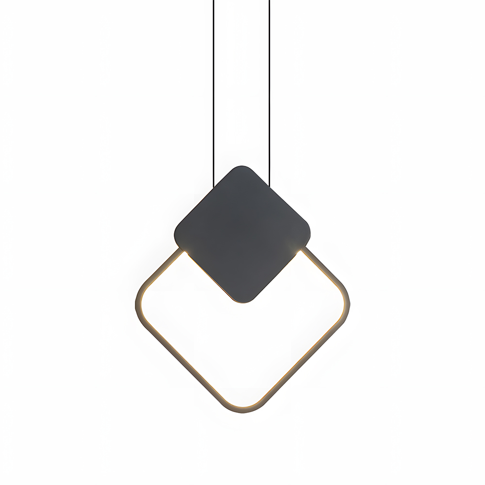 Modern Industrial Black Iron LED Hanging Light 