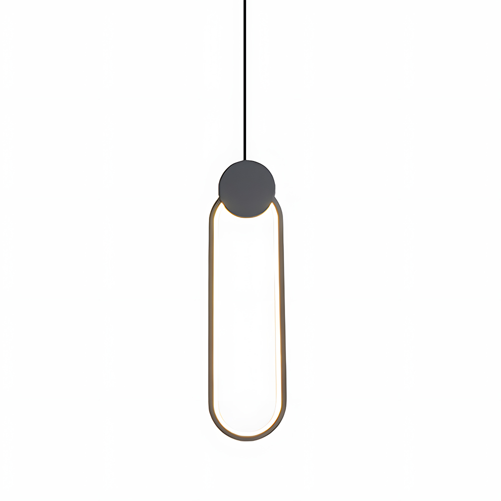 Modern Industrial Black Iron LED Hanging Light 