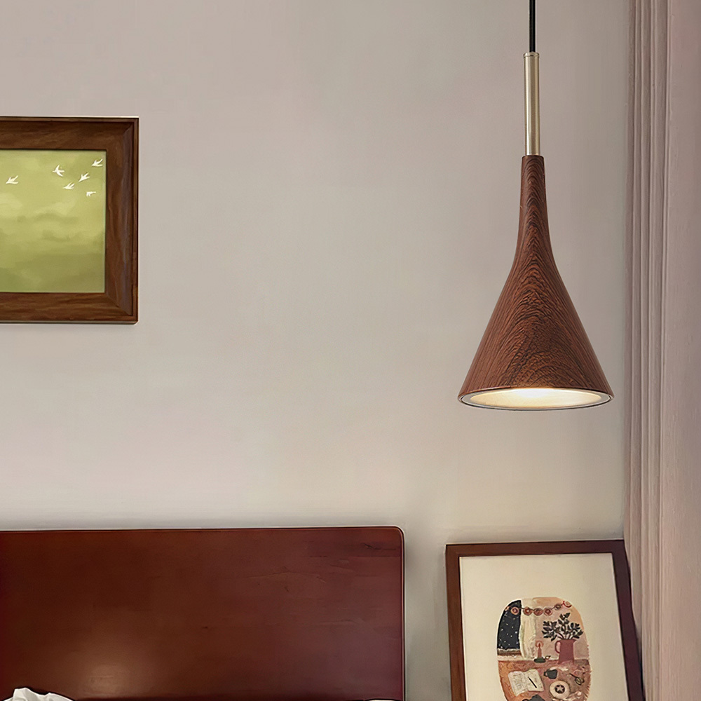 Modern Industrial Brown Finish Iron Acrylic Pendant Light