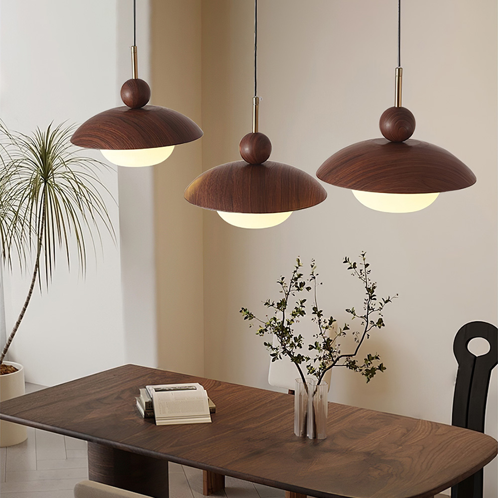 Modern Industrial Brown Finish Iron Acrylic Pendant Light