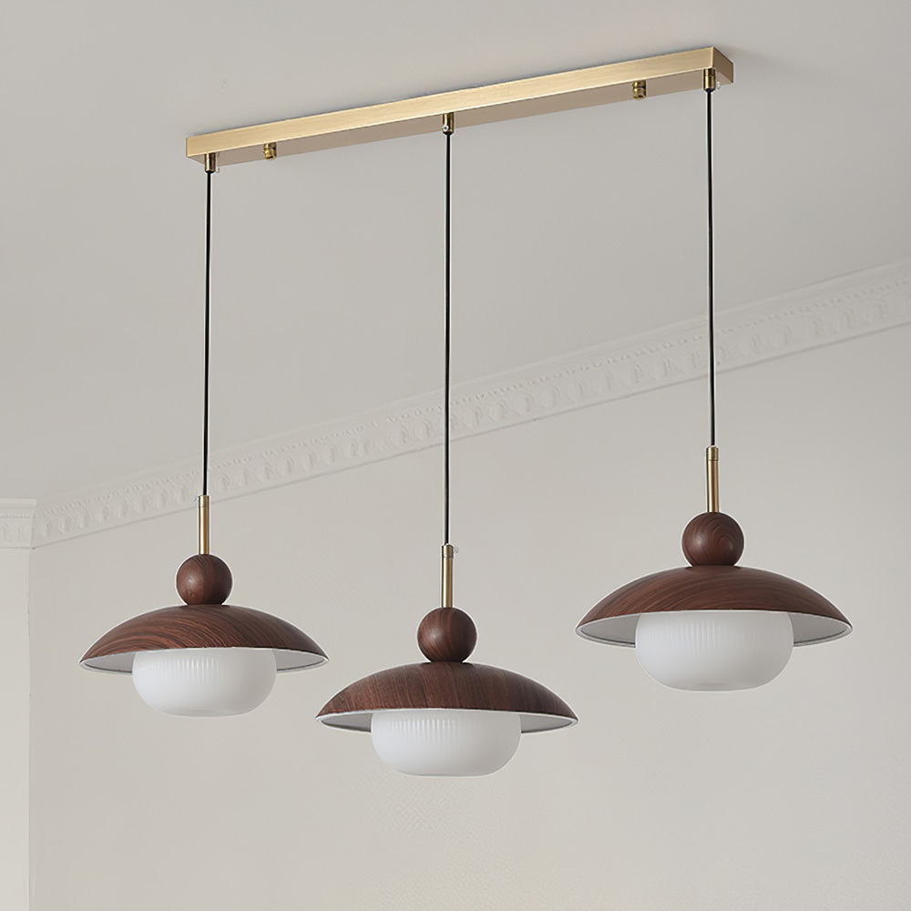 Modern Industrial Brown Finish Iron Acrylic Pendant Light