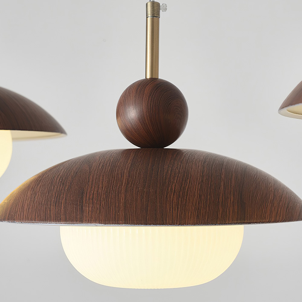 Modern Industrial Brown Finish Iron Acrylic Pendant Light