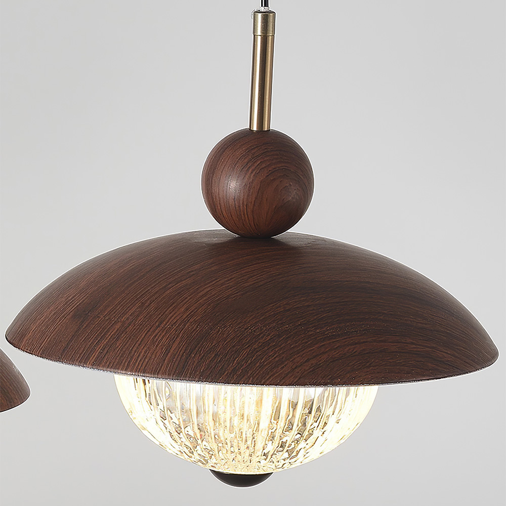 Modern Industrial Brown Finish Iron Acrylic Pendant Light