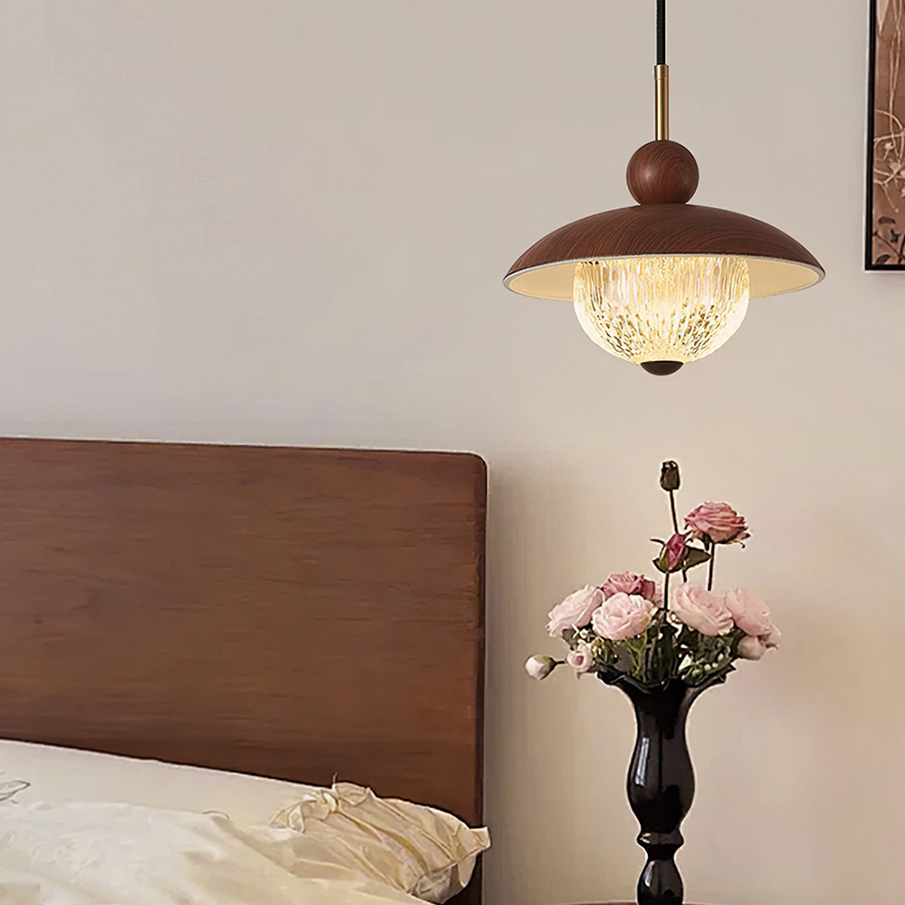 Modern Industrial Brown Finish Iron Acrylic Pendant Light