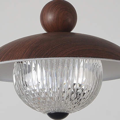 Modern Industrial Brown Finish Iron Acrylic Pendant Light