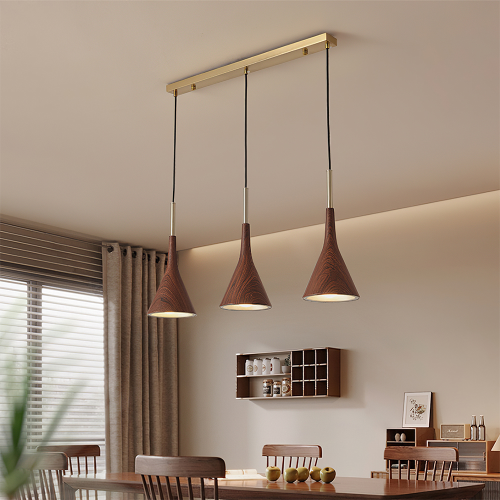 Modern Industrial Brown Finish Iron Acrylic Pendant Light