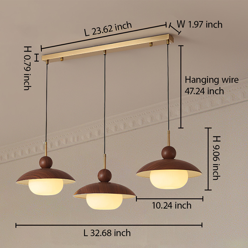 Modern Industrial Brown Finish Iron Acrylic Pendant Light