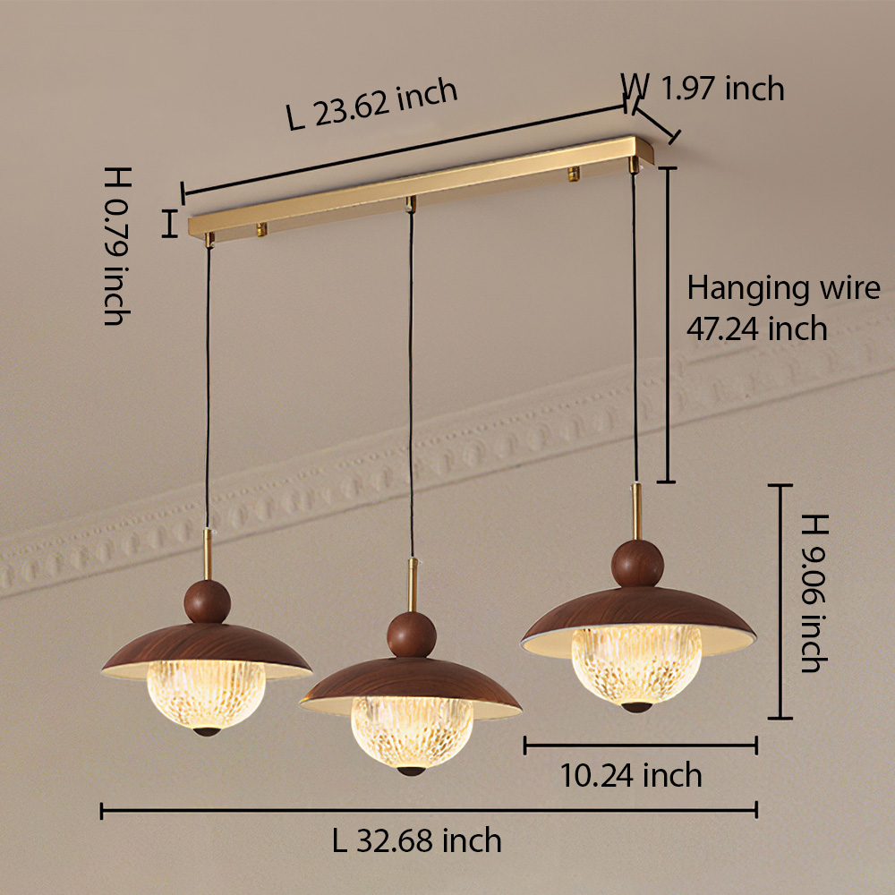 Modern Industrial Brown Finish Iron Acrylic Pendant Light