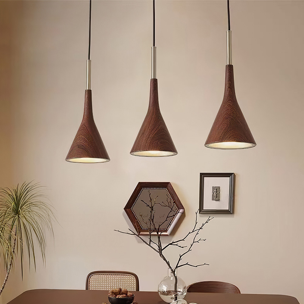 Modern Industrial Brown Finish Iron Acrylic Pendant Light
