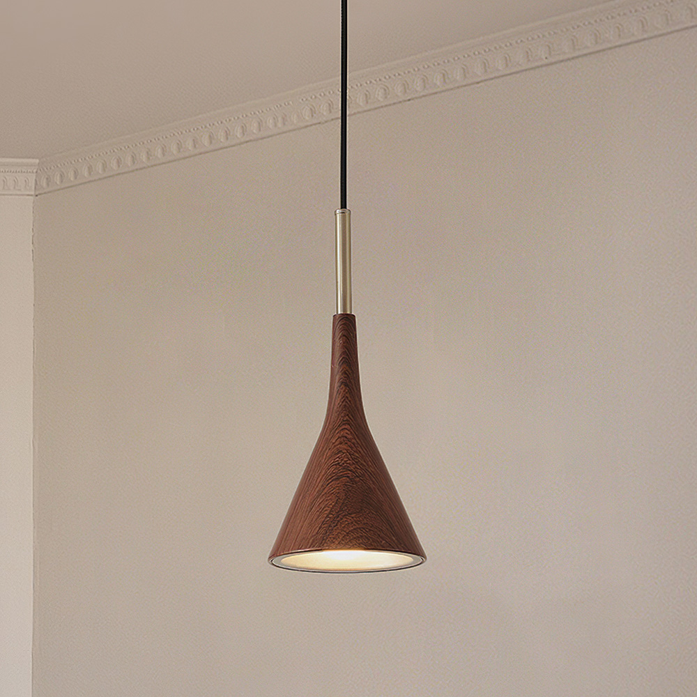 Modern Industrial Brown Finish Iron Acrylic Pendant Light