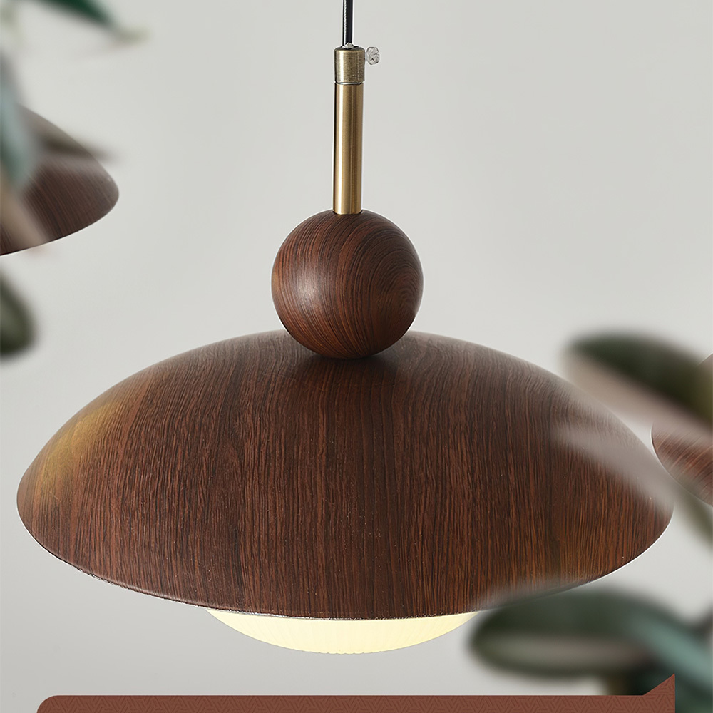 Modern Industrial Brown Finish Iron Acrylic Pendant Light