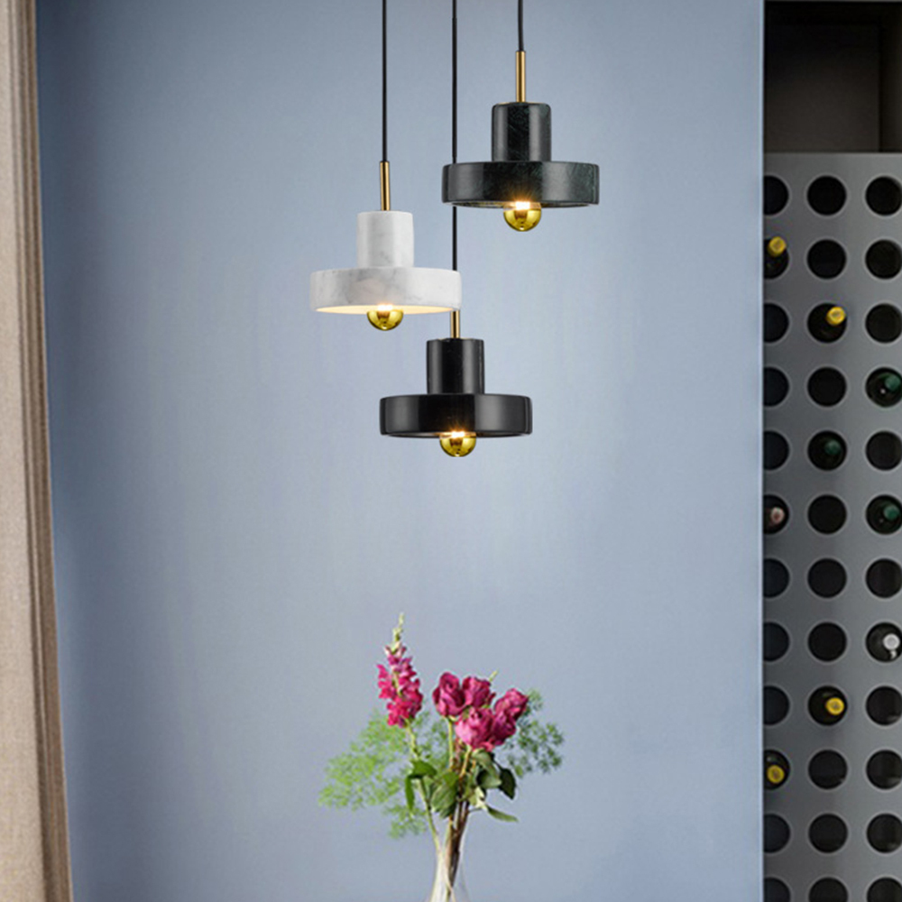 Modern Industrial Mini Marble Pendant Light for Bedroom
