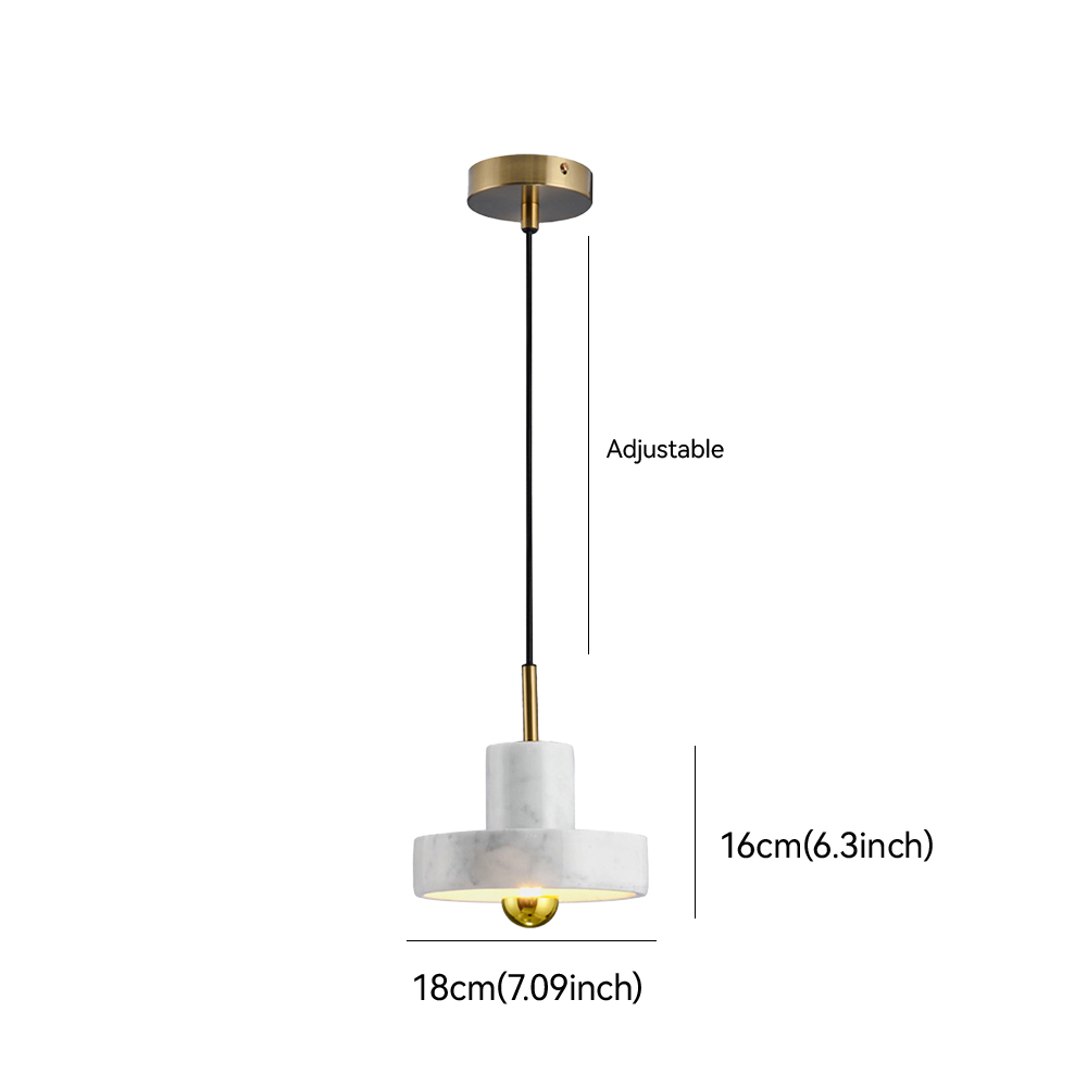 Modern Industrial Mini Marble Pendant Light for Bedroom