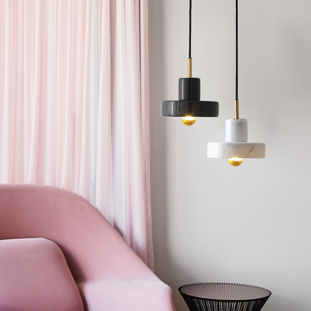 Modern Industrial Mini Marble Pendant Light for Bedroom
