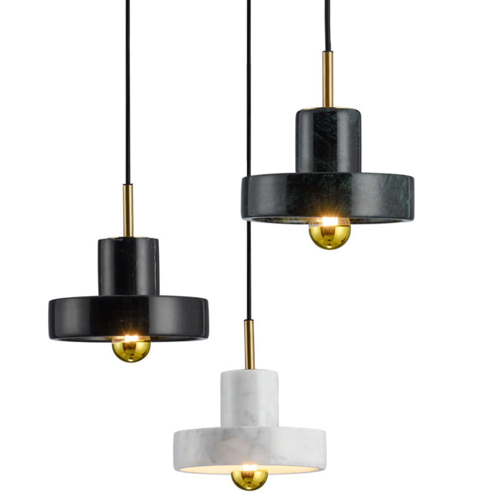Modern Industrial Mini Marble Pendant Light for Bedroom