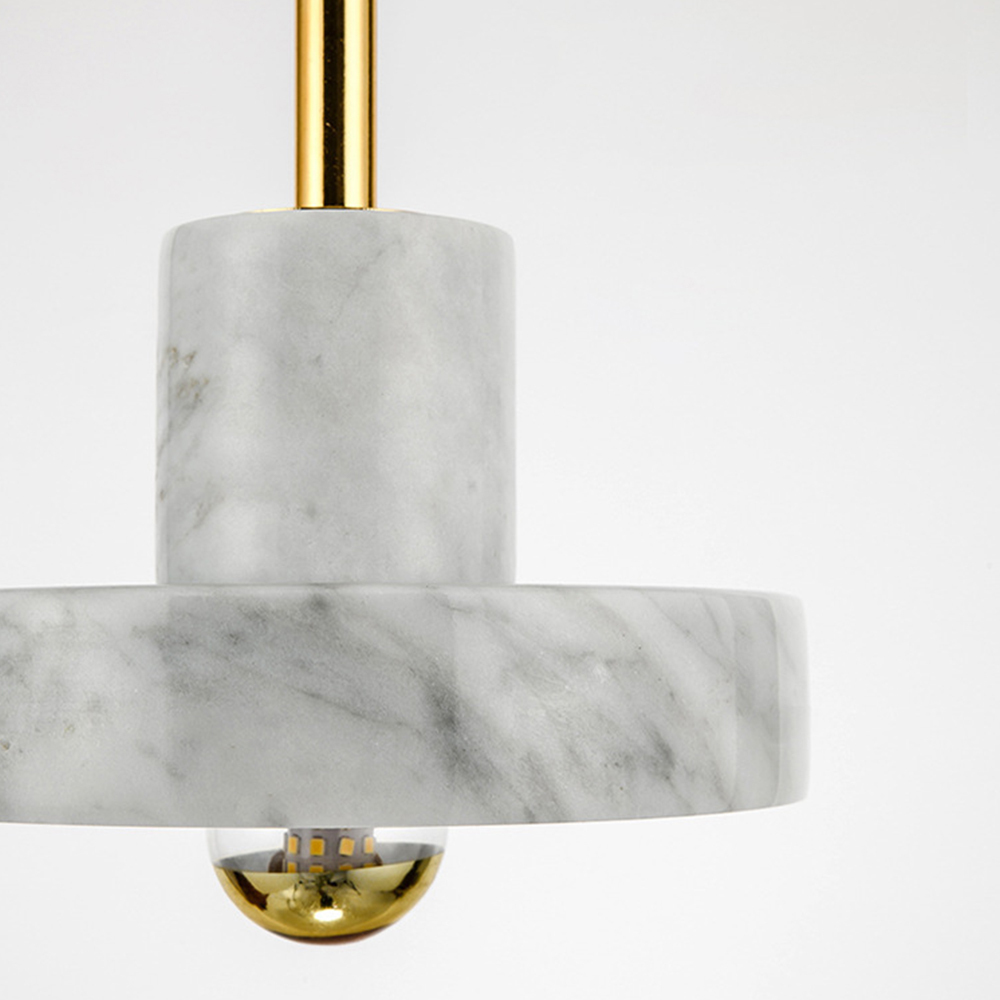 Modern Industrial Mini Marble Pendant Light for Bedroom