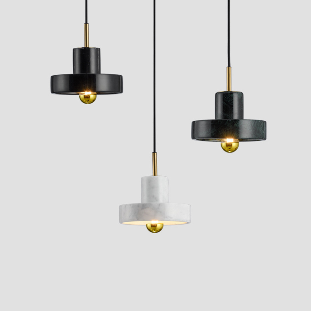 Modern Industrial Mini Marble Pendant Light for Bedroom