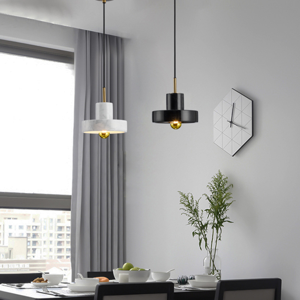 Modern Industrial Mini Marble Pendant Light for Bedroom