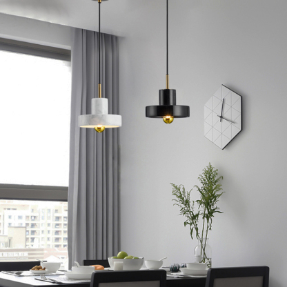 Modern Industrial Mini Marble Pendant Light for Bedroom