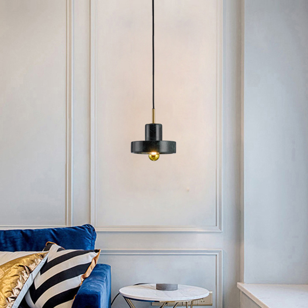 Modern Industrial Mini Marble Pendant Light for Bedroom