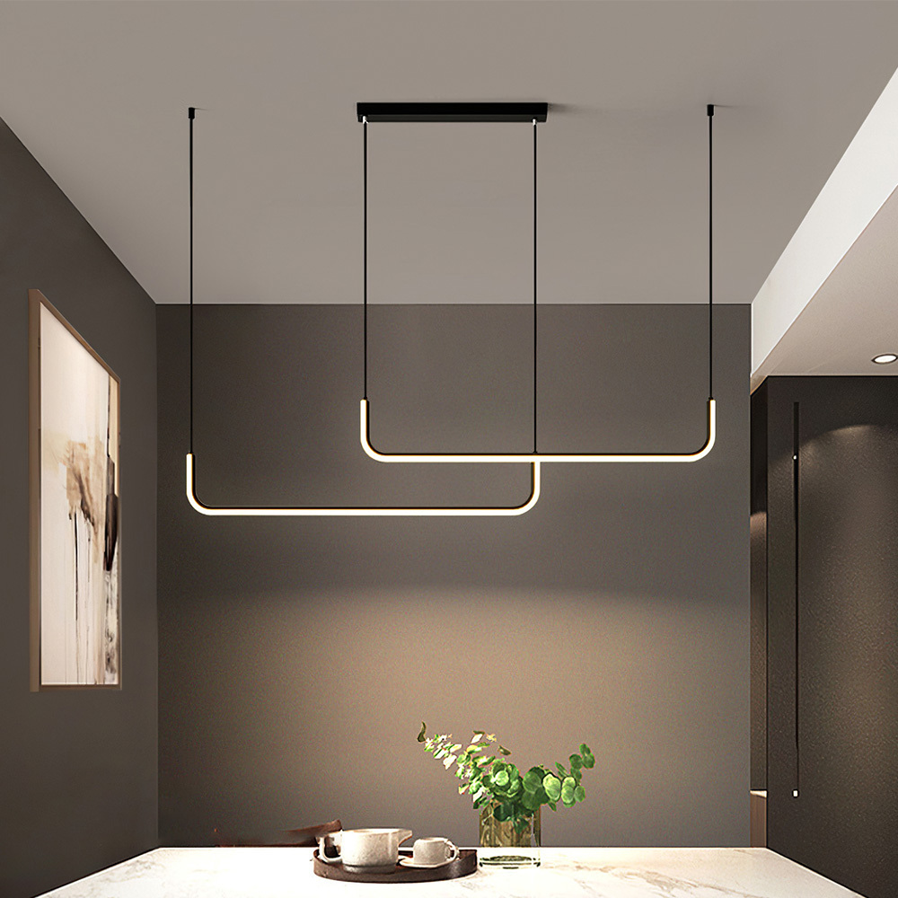 Modern Linear LED Pendant Light Hanging Light